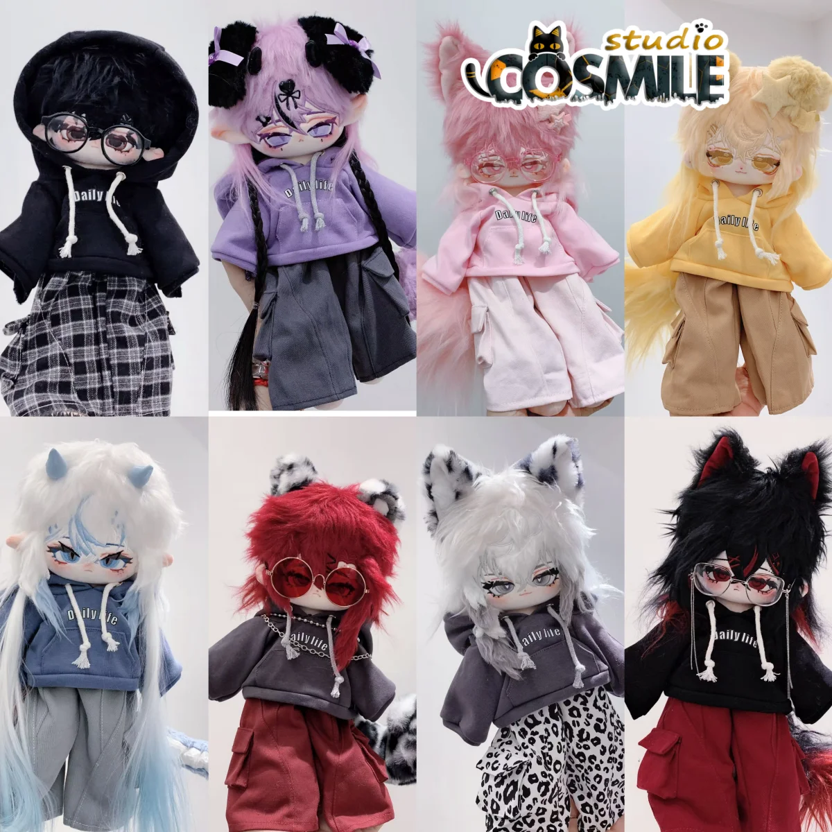 Kpop Star Idol Freizeithosen Hoodies Cooler Modischer Plüsch 30cm Puppenkleidung Puppenzubehör DJ