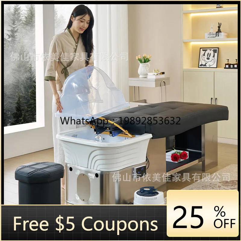 

YFY Stainless Steel Shampoo Bed Hair Salon Hair Treatment Bed Constant Temperature