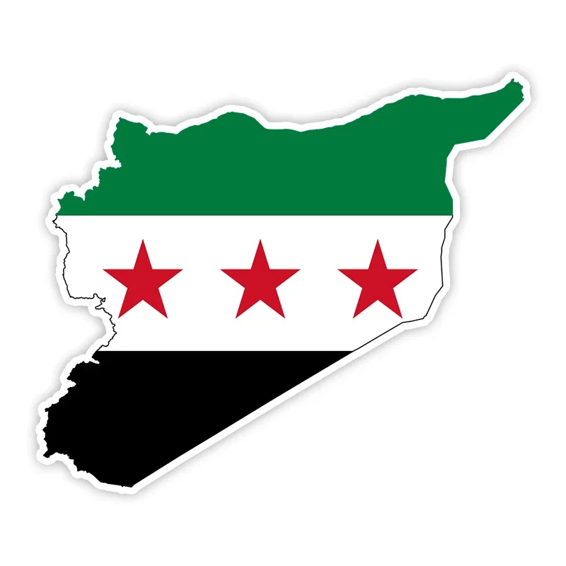 

21924# Flag Map of Syria Car Sticker Waterproof Vinyl Decal Car Accessories Decor Pegatinas Para Coche