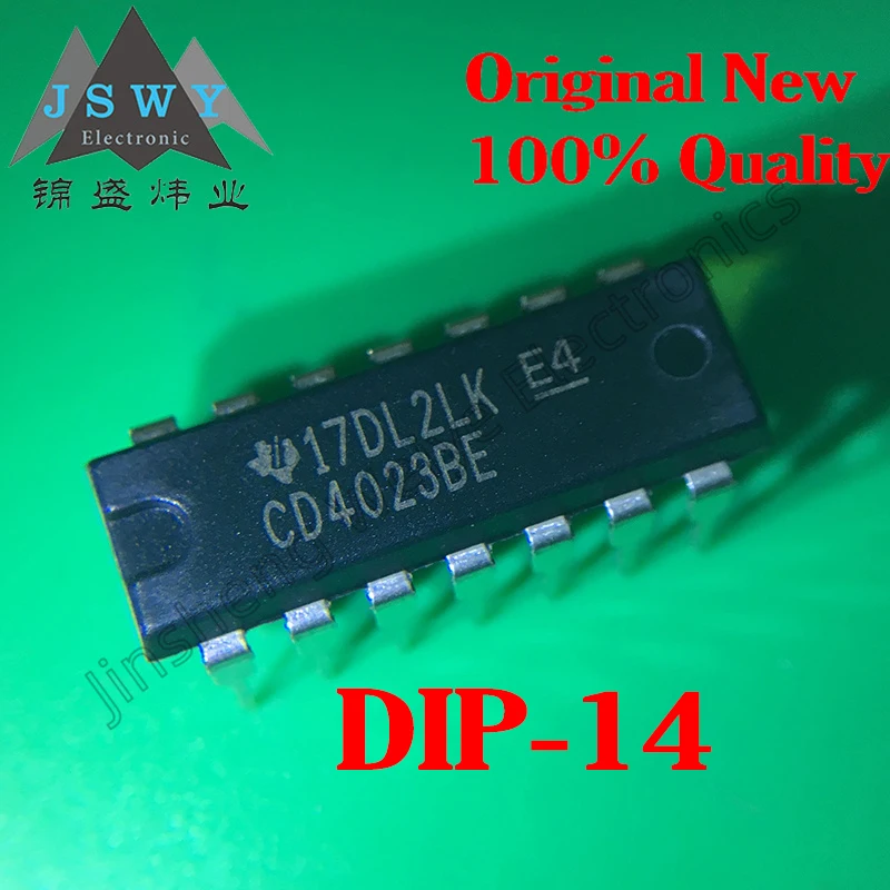 Hot Electronics CD4023BE CD4023 100% Brand New Original Import DIP-14 Logic Chip IC 5~30PCS Free Shipping Components