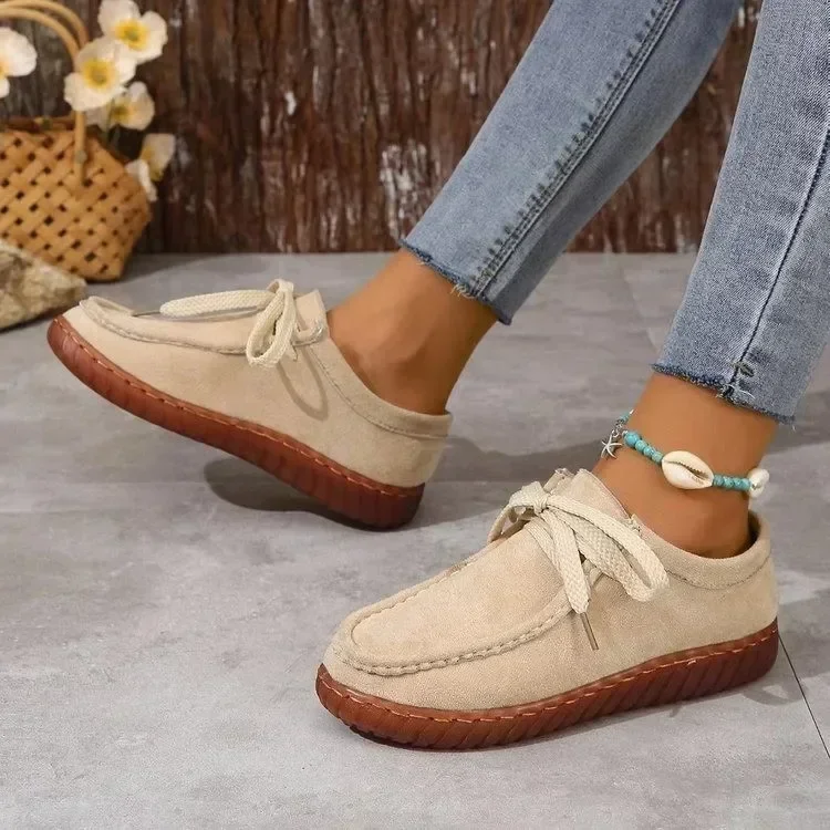 Women Shoes  Flat Lace Up Vulcanized Shoes Women Sneakers Size 36-45 Loafers Platform Outdoor Casual Shoes Zapatillas Mujer