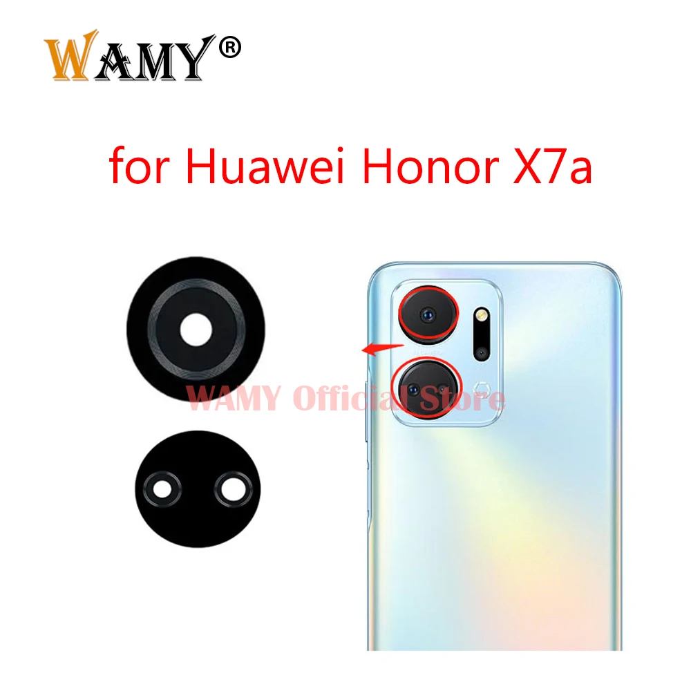 Rear Back Camera Glass Lens For Huawei Honor X7a RKY-LX1 RKY-LX2 Glass Cover Upper Glass Replacement With Adhesive Sticker