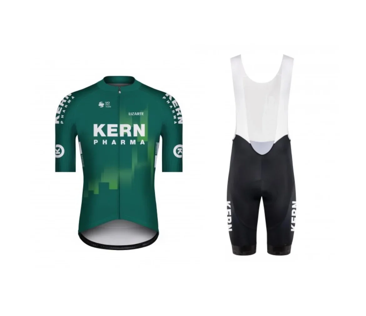 

Футболка с коротким рукавом для велоспорта с лазерной огранкой 2022 KERN PHARMA TEAM, летняя одежда для велоспорта ROPA CICLISMO + шорты-комбинезон