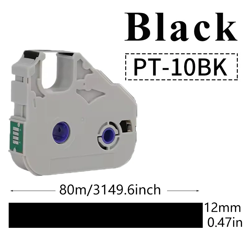 PUTY PT1010 cintas de número de línea de alambre PT-10BK PT-10WE Cable impermeable ID Tubo de PVC termorretráctil cinta de codificación de carbono