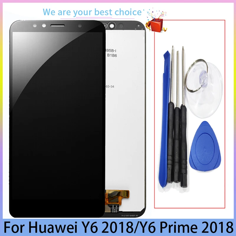 Ensemble écran tactile LCD de remplacement, 5.7 pouces, AAA, avec châssis, pour Huawei Y6 Prime 2018 Honor 7A, original