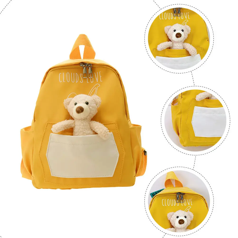 

Kids Backpack 2022 Cartoon Bear Design School Bag Adorable Kindergarten Bookbag for Girls Kids Cartoon School Supply