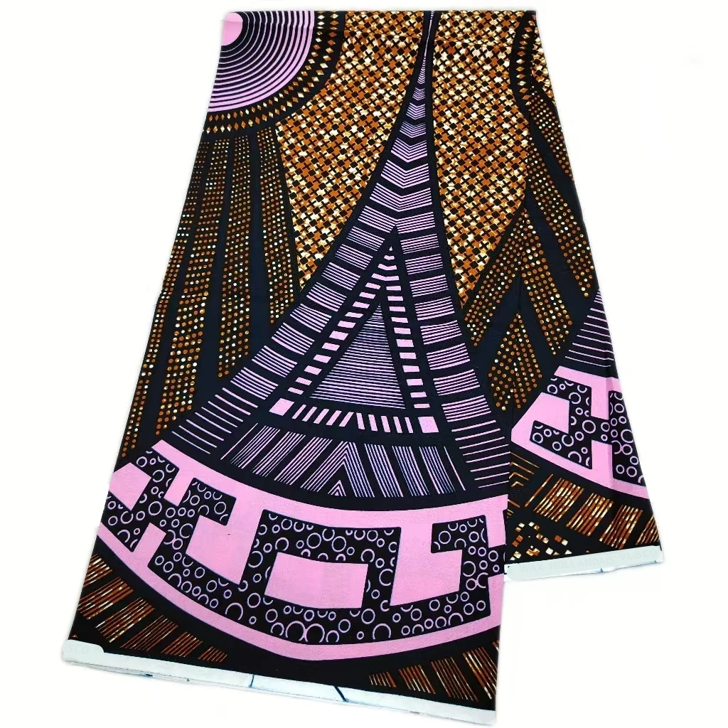 

African Ankara Prints Wax Fabric Real Tissu Sewing For Party Dress 100% Cotton Nigeria Designer DIY Patchwork 6yards H6-306-1