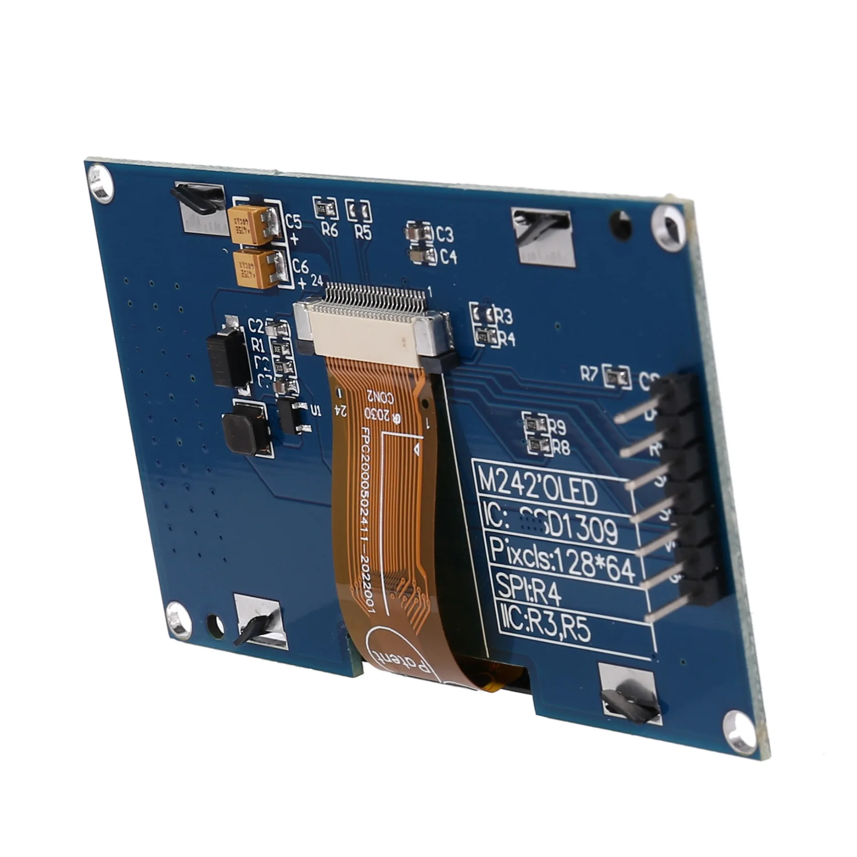 2.42 Inch OLED Display LCD Screen Module 128X64 SPI/IIC Interface SSD1309 Display Yellow