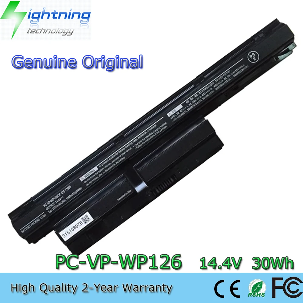 

New Genuine Original PC-VP-WP126 14.4V 30Wh Laptop Battery for NEC LS150/L PC-LS150HS6B series PC-VP-WP128 OP-570-77006