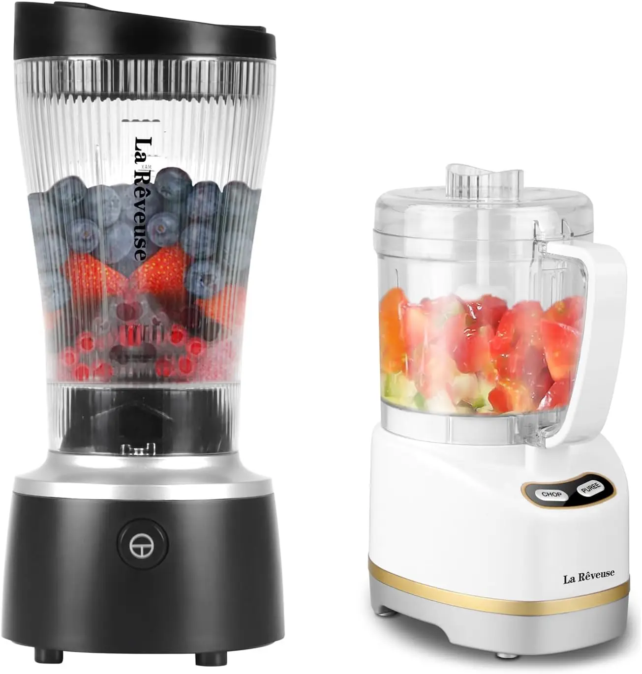 

250W Liberty Blender (Black) + 2-Cup Small Food Chopper (White)