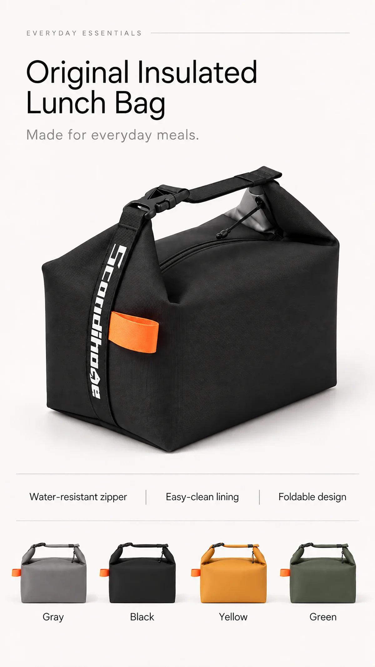 Isolierte Lunchtasche, Isolierung, Bento-Pack, Aluminiumfolie, Reistasche, Essensbeutel, Eisbeutel, tragbar, für Abendessen, Picknick, Lebensmittelaufbewahrung, Handtasche – Detail 2