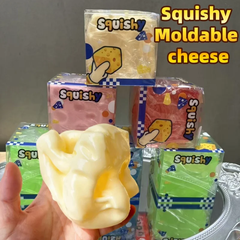 6CM Coconut Oil Cheese Moldable Squishy Non-bounce Stress Relief Decompression Fidget Squeeze Ball Anti-stress Squishy Ornament