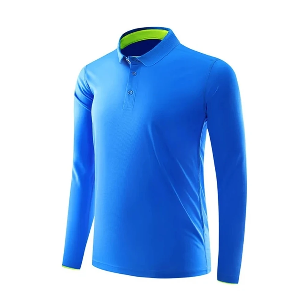 Men's Long Sleeve Golf Polo Shirt Quick-drying Breathable Solid Color Shirt T-shirt Long Sleeve Shirt New 2024