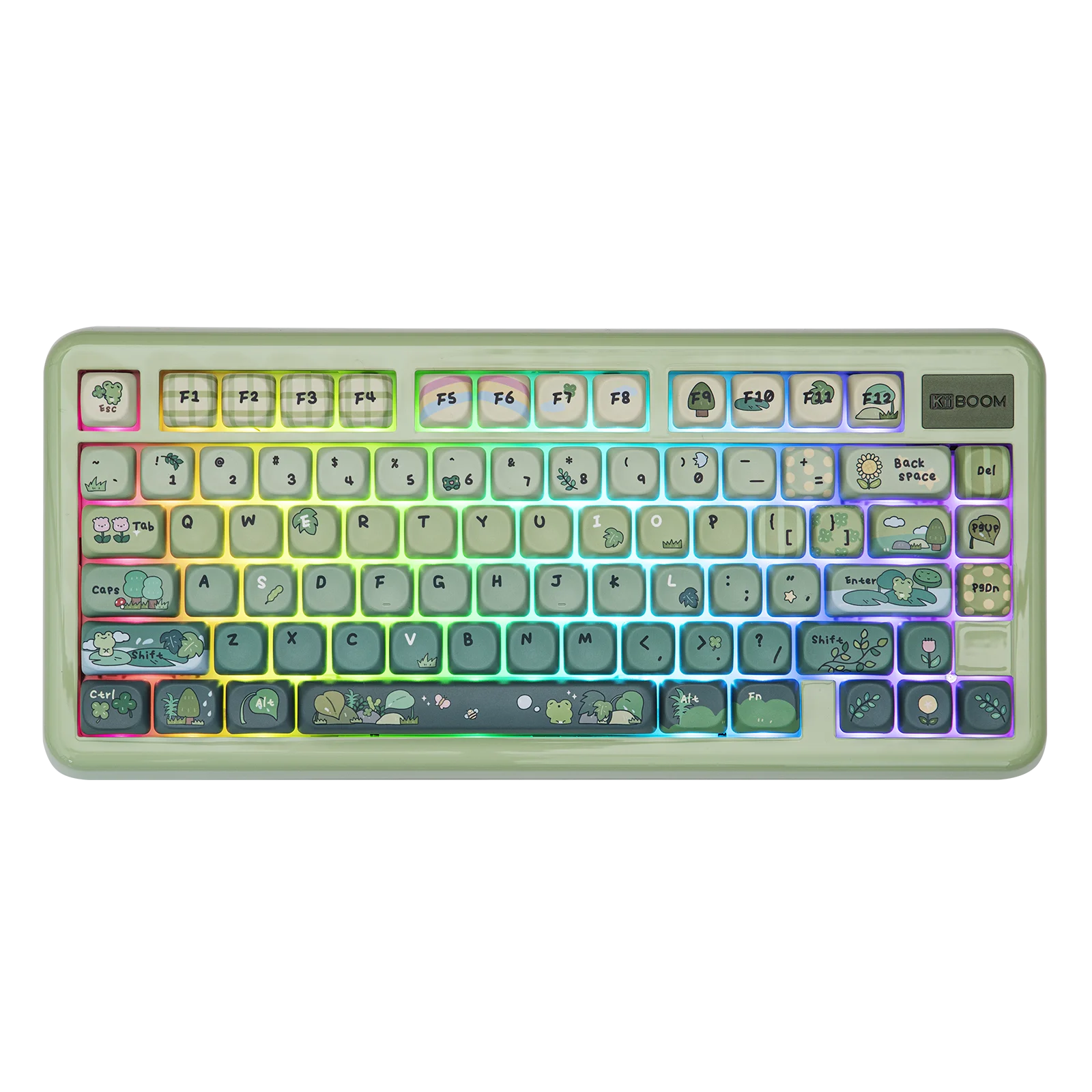 

KiiBOOM Phantom81 Lite QMK/VIA 75% Hot-Swap Gasket Wired/BT/2.4GHz Wireless Mechanical Keyboard ABS Case+UV Tech RGB Backlights