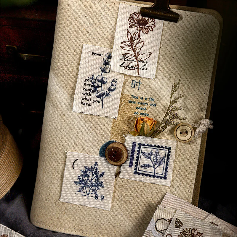 

24sets Memo Pads Material Botanical imprint diary Scrapbooking Cards Junk Journal Background Decoration Notepad