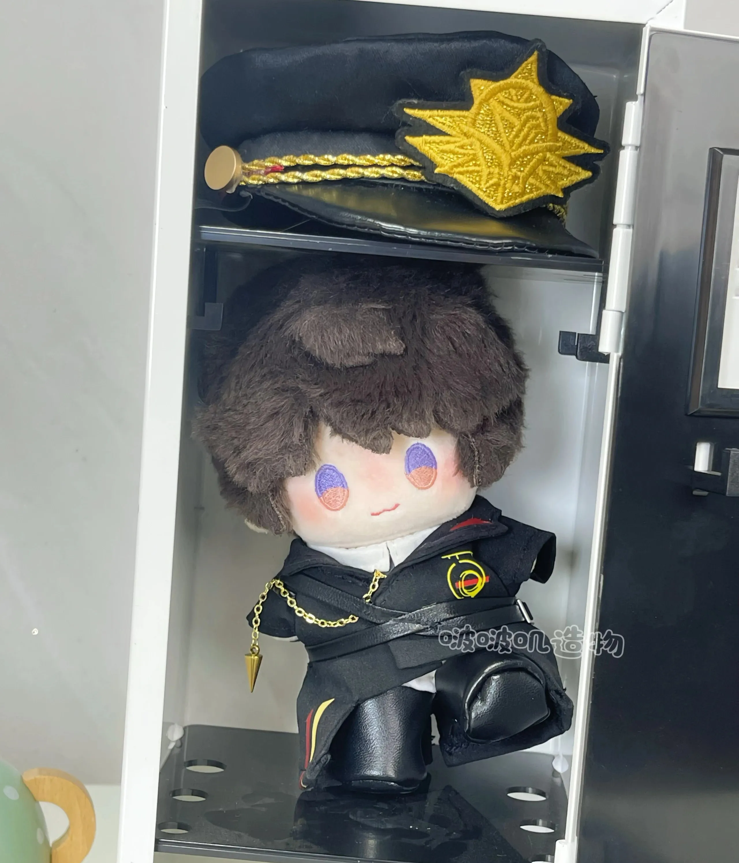 Ubranka dla lalek 10 cm Love and Deepspace Caleb Kapitan Płaszcz Kapelusz Pas Buty Strój Mundur Kostium Anime Gra Zabawka Prezent dla Dzieci