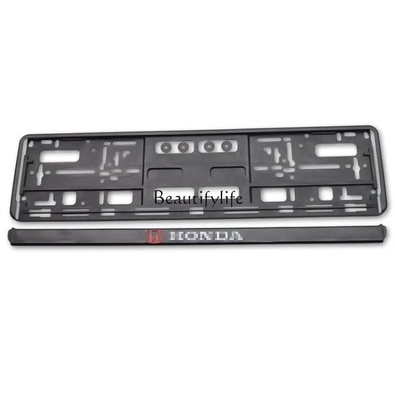 

*parts and accessoriesEuropean standard plastic license plate frame printed LOGO license plate frame ABS + PP material