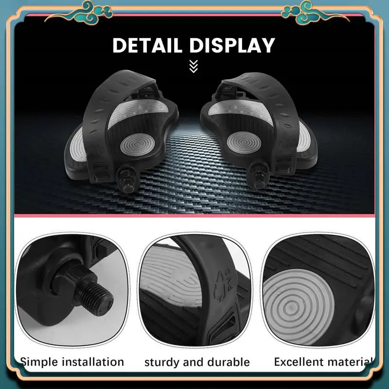 

Latest Exercise Stationary-Bike-Pedals With Straps - 1 Pair Fitness Bike Pedals Replacement Parts