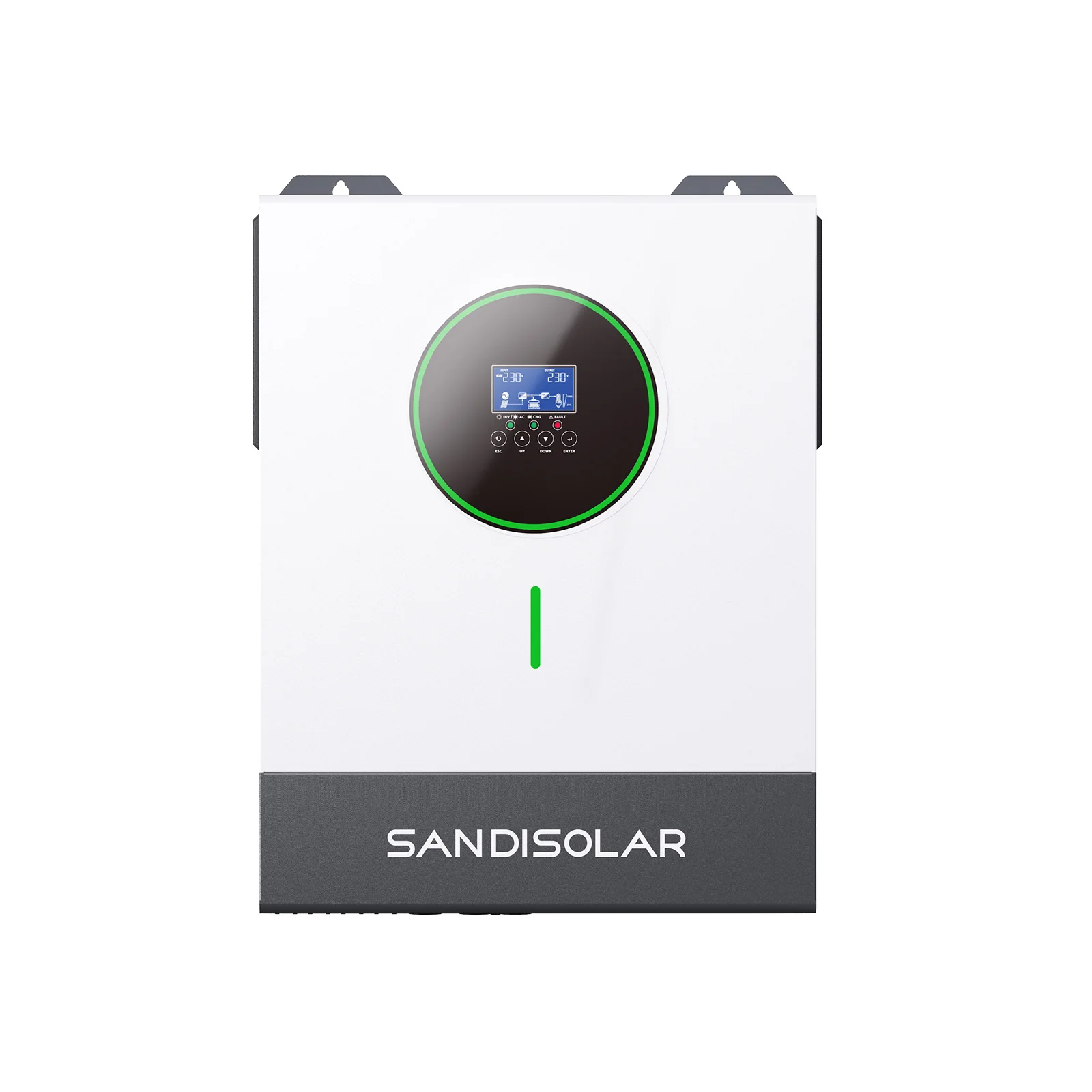 SANDISOLAR 11KW Off-Grid-Solarwechselrichter 48V Hybrid-Solarwechselrichter Max. PV-Eingang 11000W Doppelter PV-Eingang 160A MPPT-Ladegerät Reine Sinuswelle 230V Eingebautes WiFi RS485