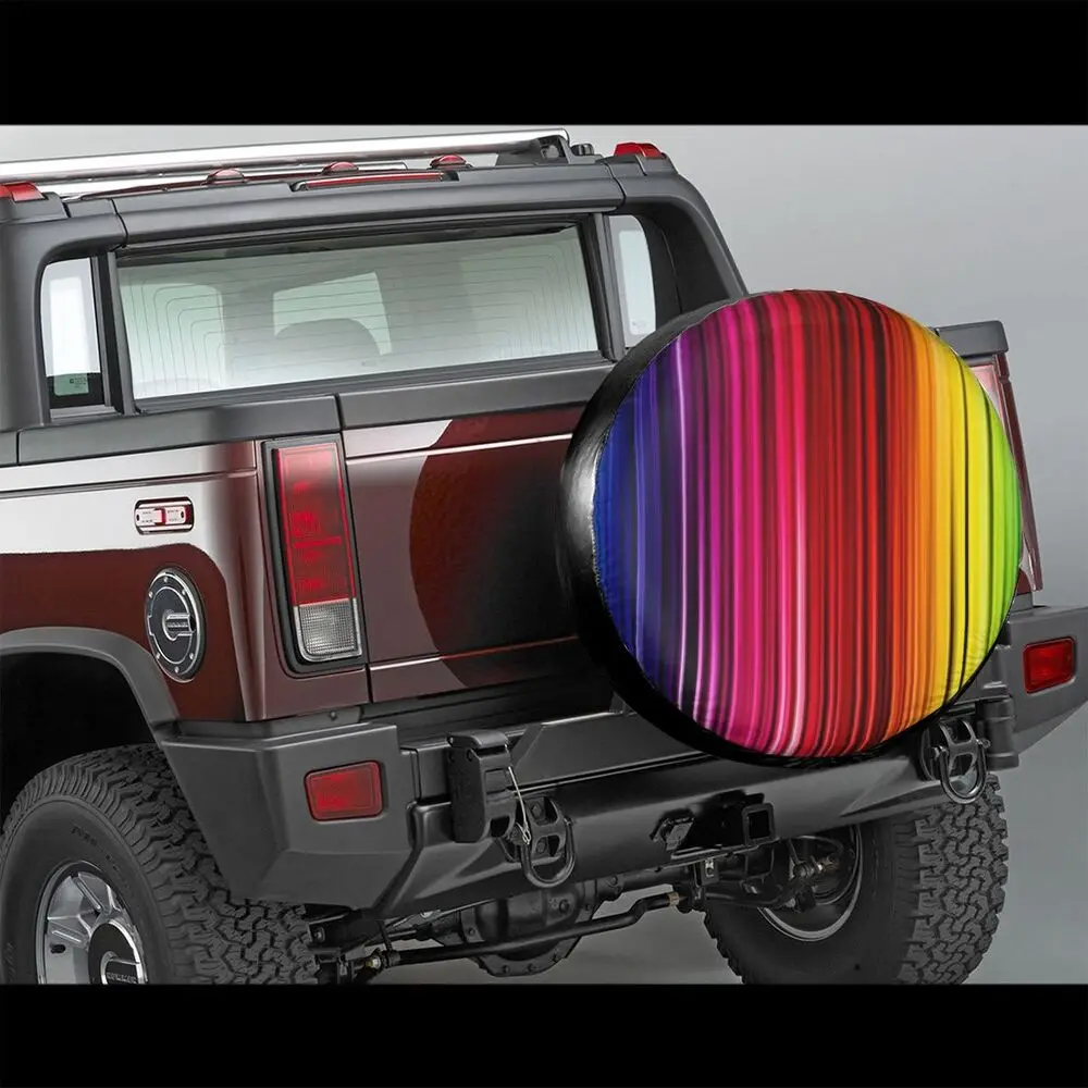 Colorful Rainbow Car Tire Dust Cover SUV Truck Travel Trailer,Waterproof Tires14