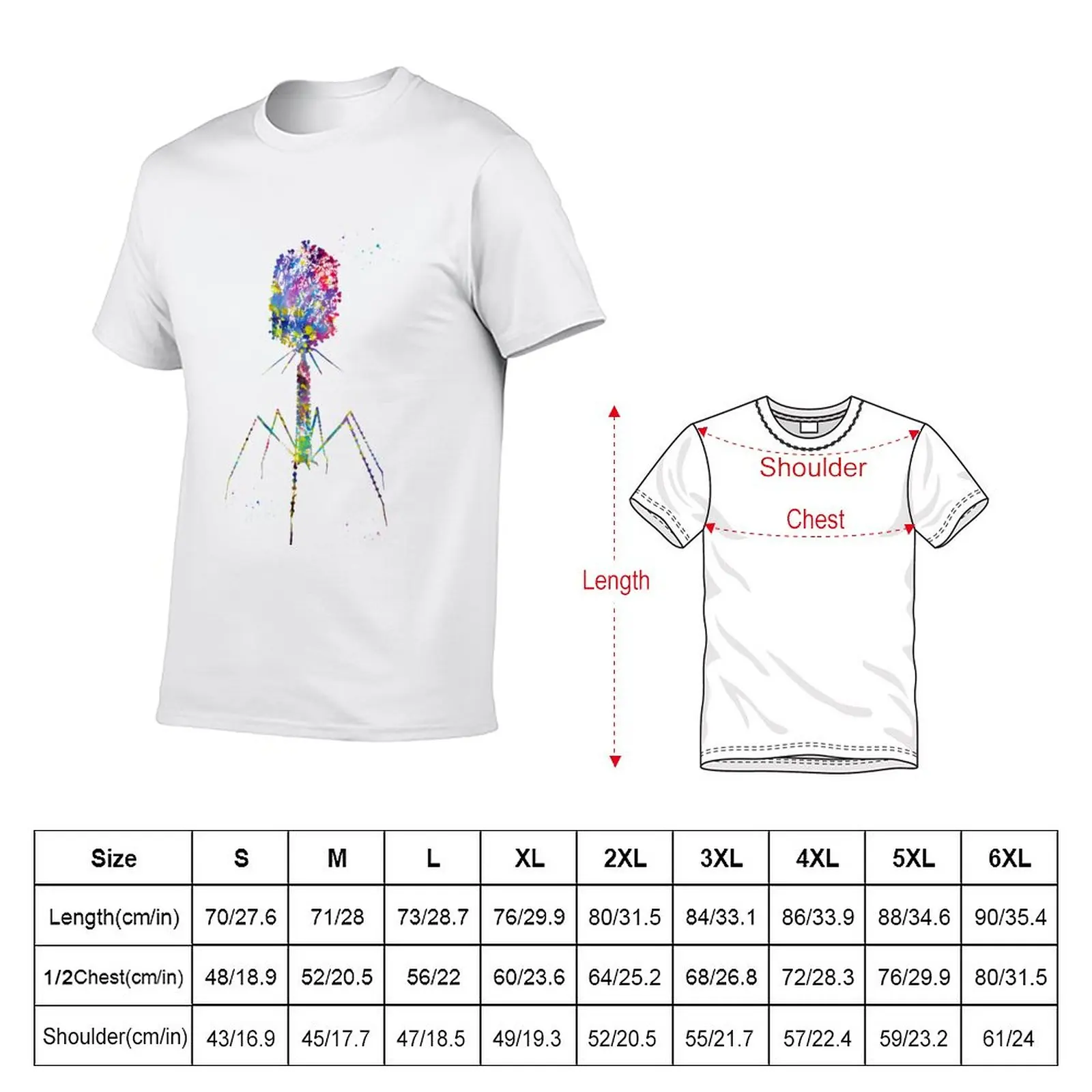 Bacteriophage T-Shirt vintage clothes sublime fitted t shirts for men