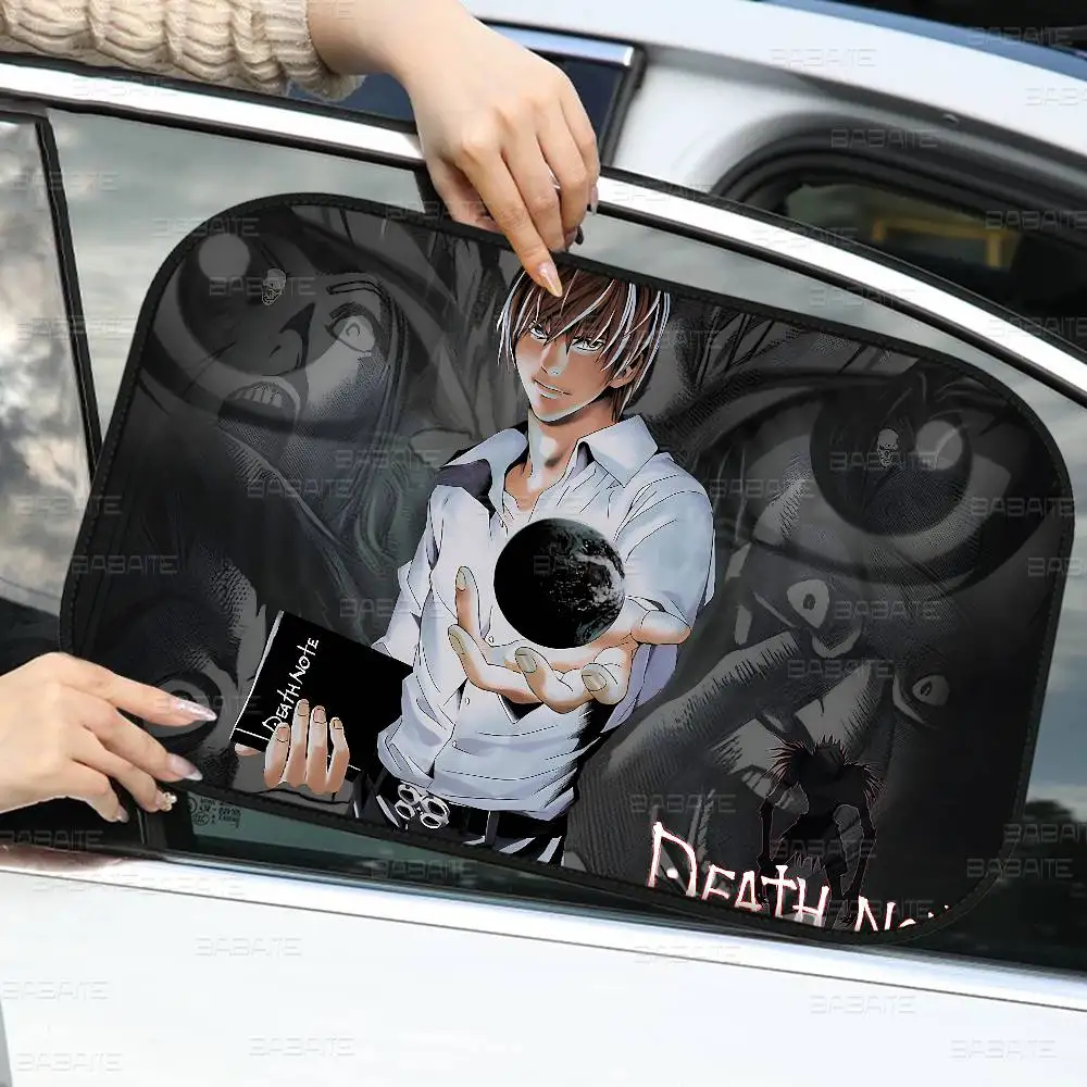 Anime Death Note Car Sunshade Window Self-priming Heat Insulation Inside Electrostatic Adsorption Side Curtain Privacy Car