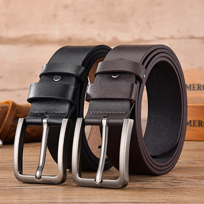 

High Quality Men's Belt Genuine Leather Luxury Designer Cowskin Belts Fashion Vintage Strap Male Jeans for Men Cowboy Waistband
