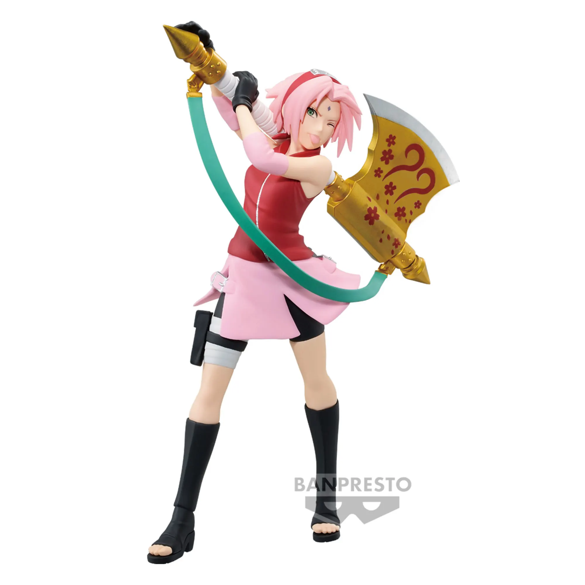 Original Naruto Haruno Sakura Top 99 Shippuden Anime Action Figurine PVC Model Banpresto Birthday Gift 15CM