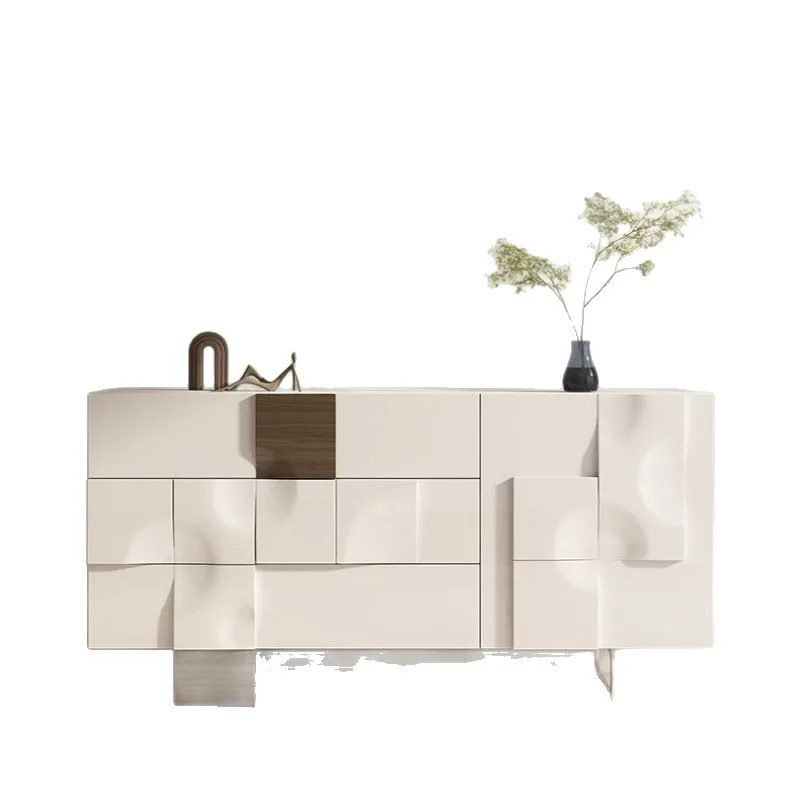 Light Luxury Door Cabinet Italian Bucket Cabinet Cream Style Dining Side Entry Door Shoe Cabine Modern Simple