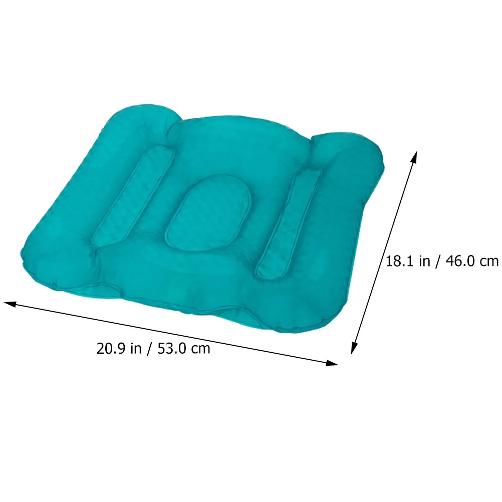 1Pcs Versatile Inflatable Bathtub Cushion Water Injection Seat Cushion Ergonomic Support Suction Cup Bottom Foldable Light