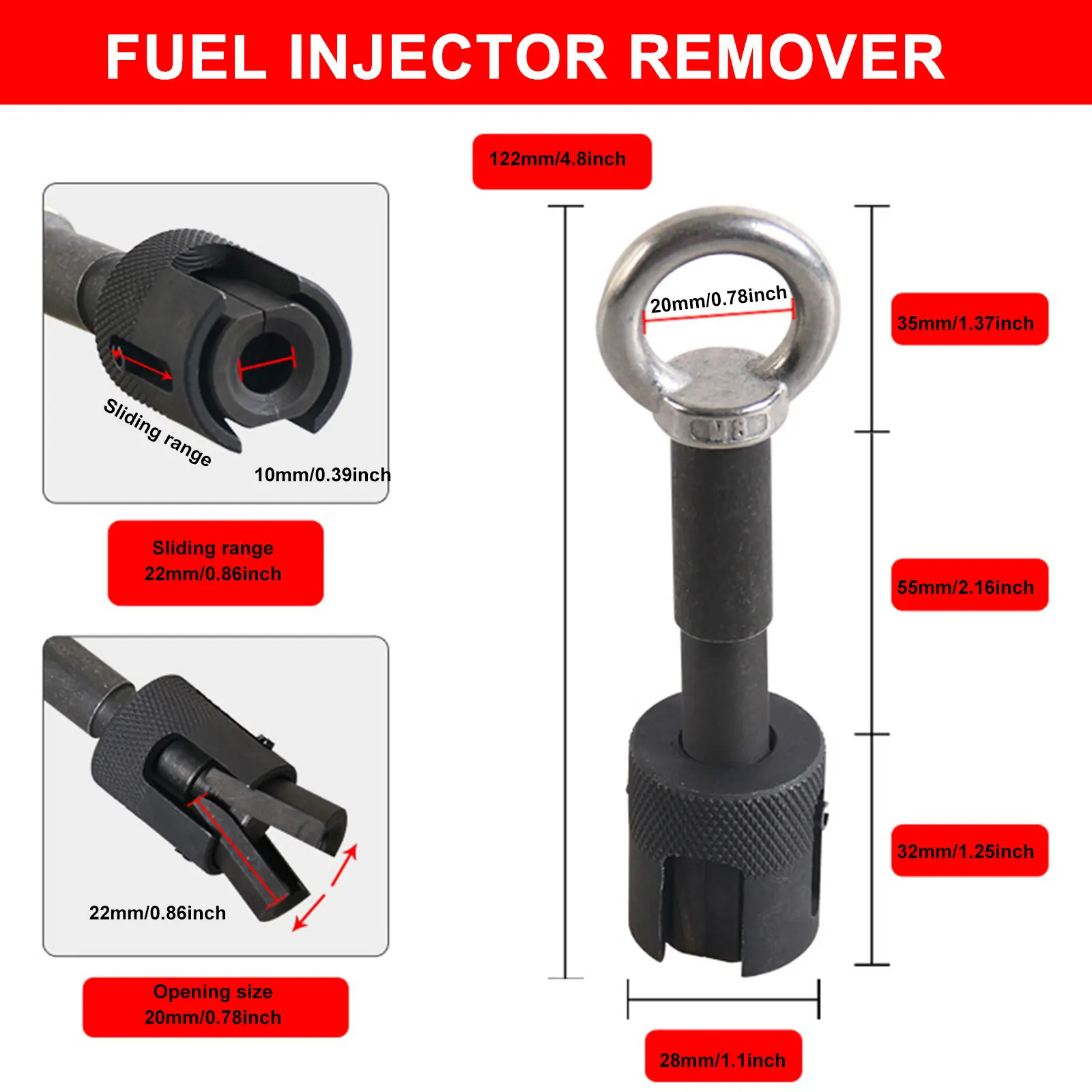 Fuel Injector Removal Tool Puller Compatible With Land Rover Range Jaguar 5.0 With Range Rover New Sport New Range Rover