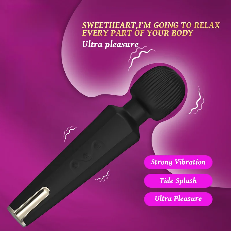 Big Vibrator Wand Clitoral Stimulator 20 Speed 3 Speed Powerful G-spot Massager For Women Female Adult Sex Toy Rechargeable