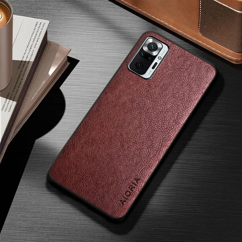 Funda de cuero para Xiaomi Redmi Note 10 Pro Max 10S 4G 5G, funda de teléfono de lujo Vintage para redmi note 10 pro