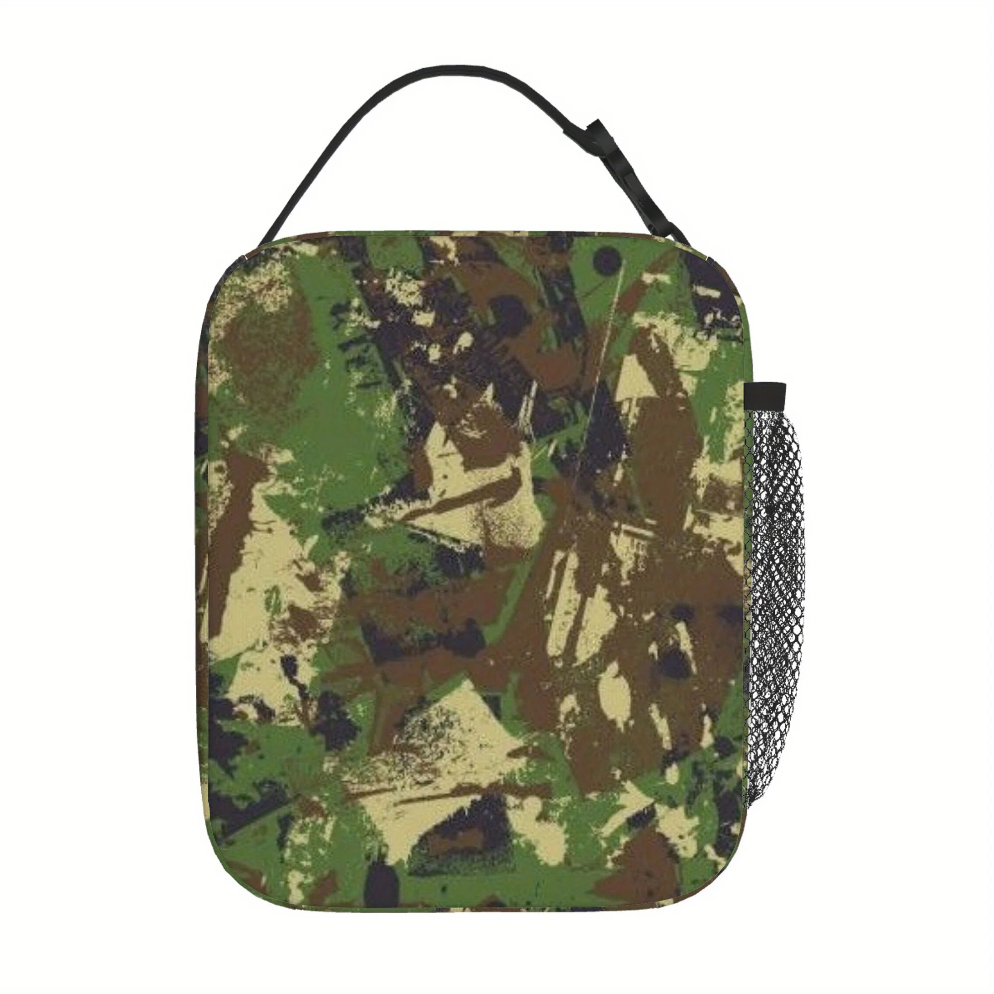 1pc, Abstract Camouflage Pattern Printed Thermal Bag Insulation and Refrigeration Portable Reusable Unisex for Home Restaurant O