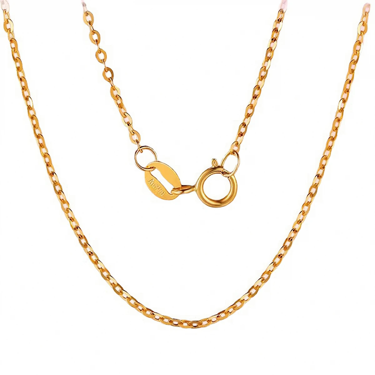 Szjinao Real Gold 18k Gold Necklace AU 750 K Gold O Chain For Pendant Jewelry For Woman Luxury With Certificate High Quality Hot