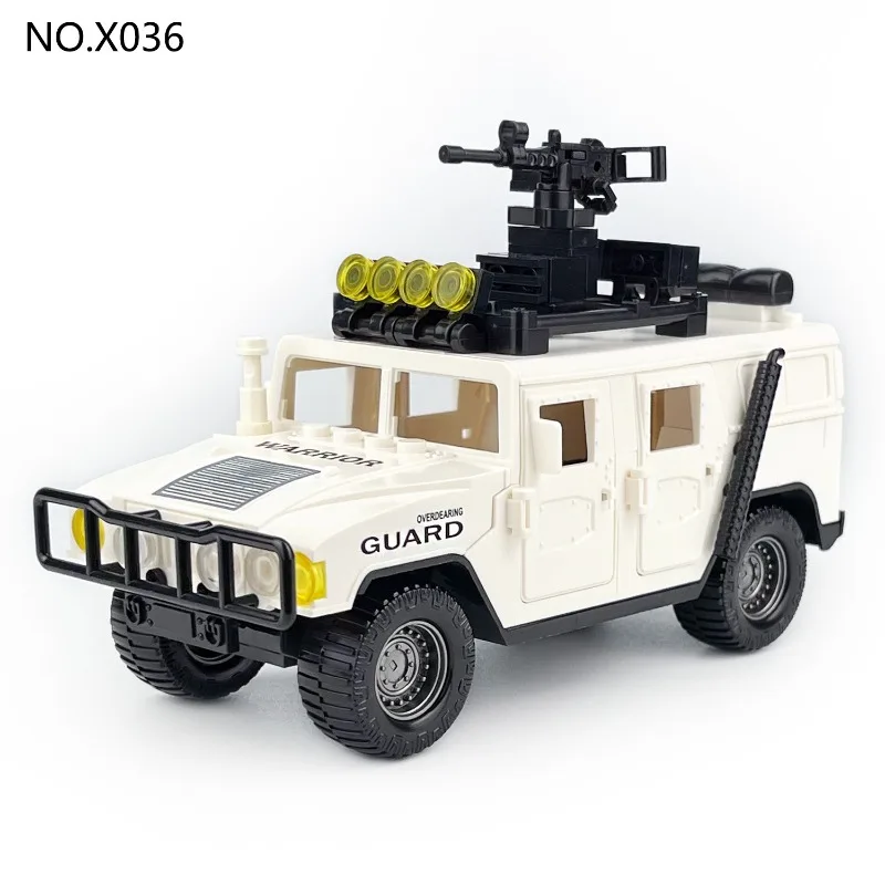 Bloc de construction militaire MOC, paquet de E-14, troupes d'élimination de la paix, figurines plus tomahawk, véhicules tout-terrain, armes pour chiens de police