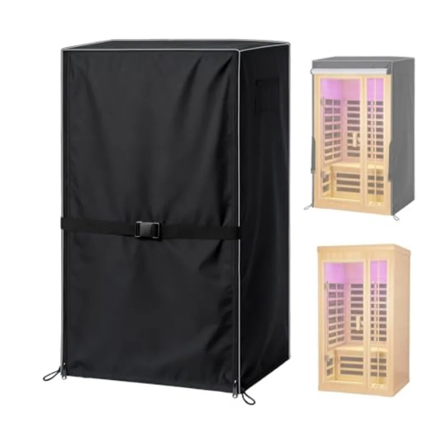 

Водонепроницаемый чехол для уличной деревянной сауны на зиму, 40 дюймов (длина) x 38 дюймов (ширина) x 73 дюйма (высота), защитный чехол для двухместной уличной домашней спа-сауны, 600D Hea