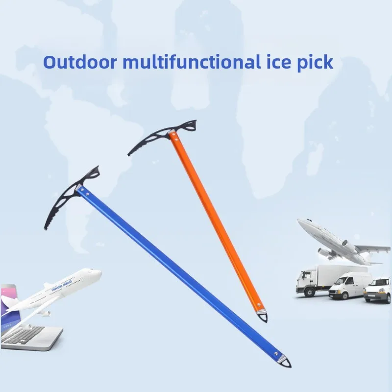 Outdoor ice axe walking climbing multifunctional stainless steel ice climbing cone axe