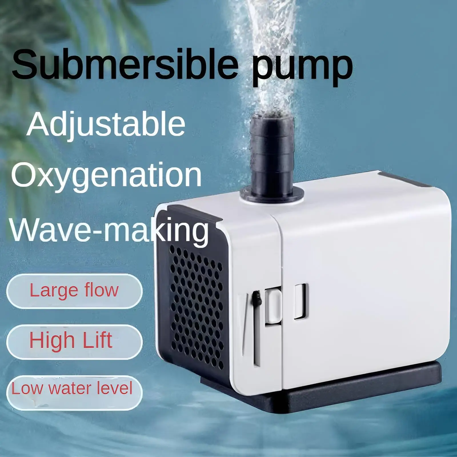 

Ultra-Quiet Submersible Pump, Adjustable Flow for Aquarium Pond Fountain Land Use