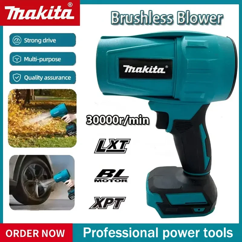 

Makita 30000RPM Brushless High Power Turbo Fan Blowers Electric Handheld Jet Fan Snow Leaf Dust Blowing Tool for 18V Battery