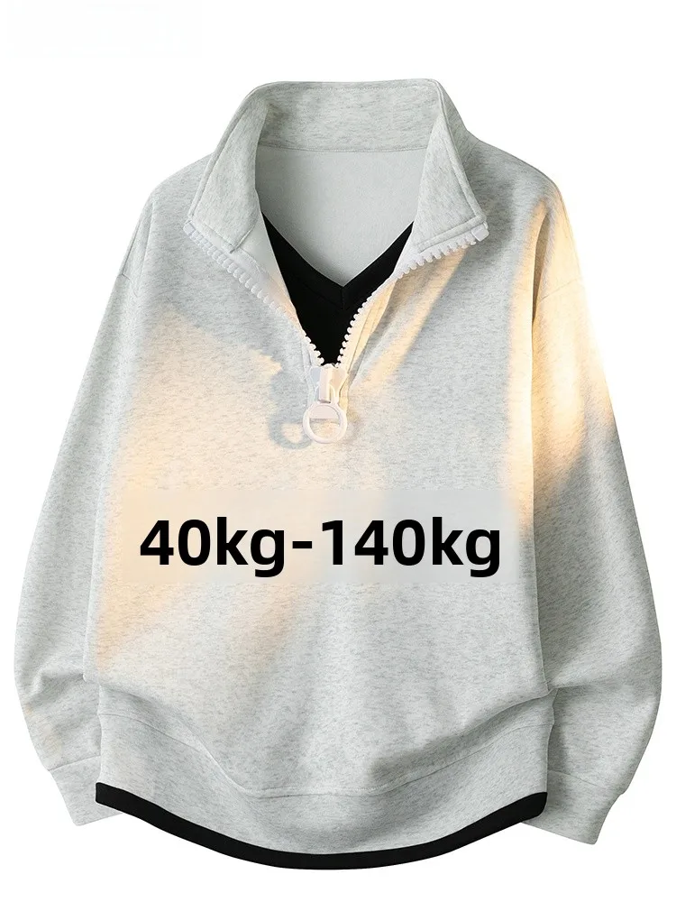 

Мужская толстовка свободного кроя на молнии с воротником-стойкой, весна-осень, универсальная, повседневная, базовый слой