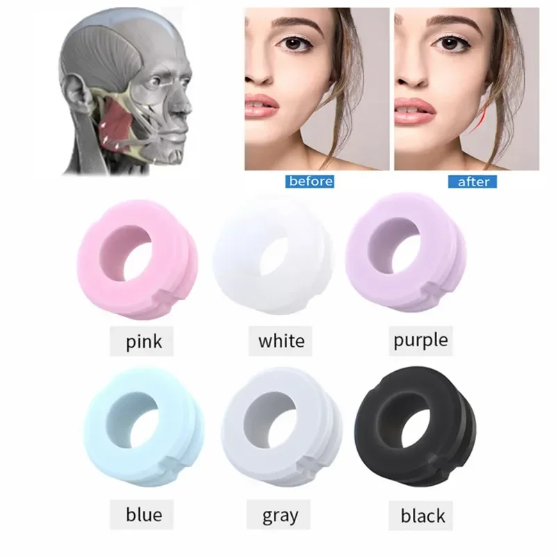 Facial Masseter Exercise Men's Women's Facial Chin Shaper Muscle Trainer Chewing Ball Food Grade Silicone Biter Training