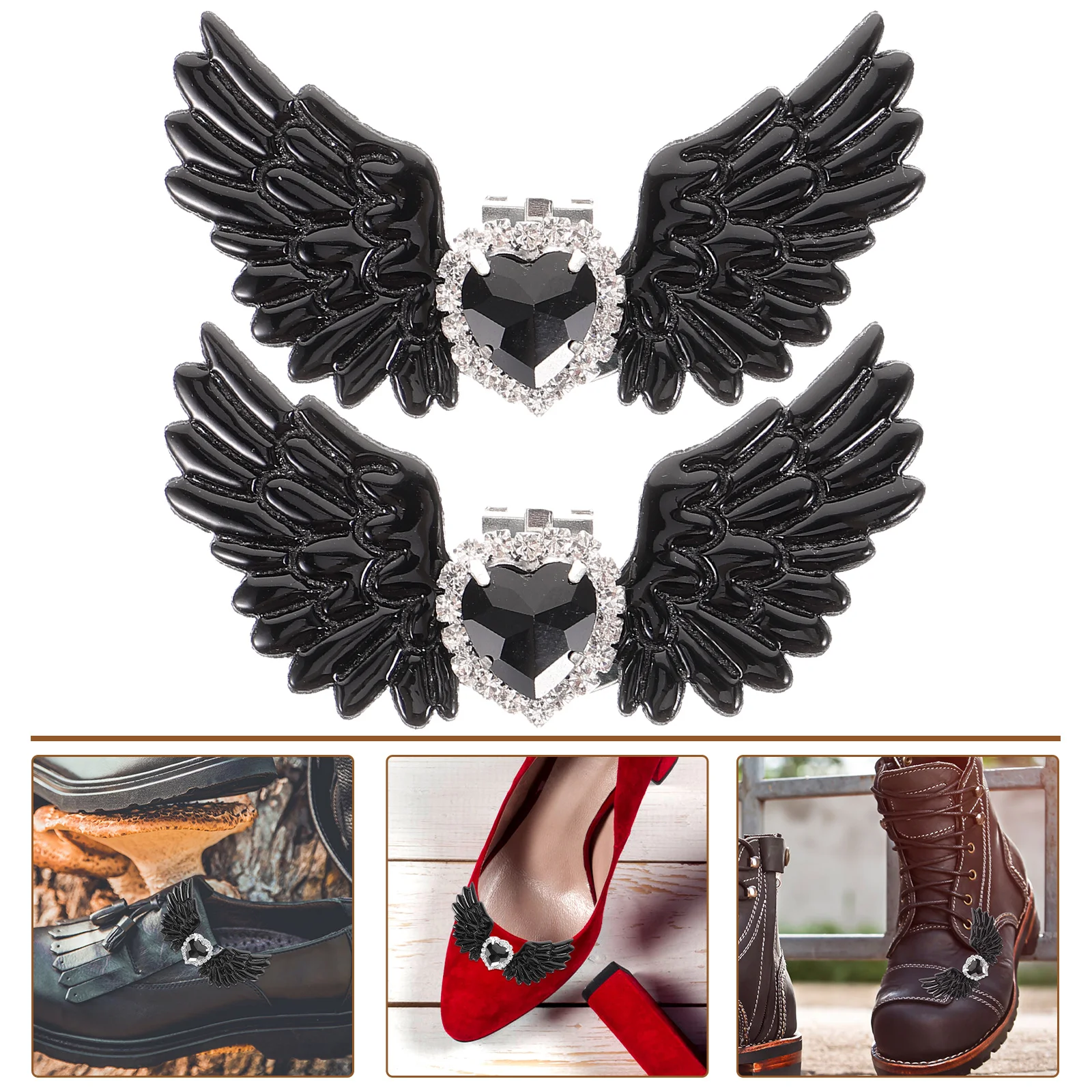 

1 Pair Heart Rhinestone Shoe Clips Crystal Buckles Decorative Women Wedding Party Accessories Embellishments