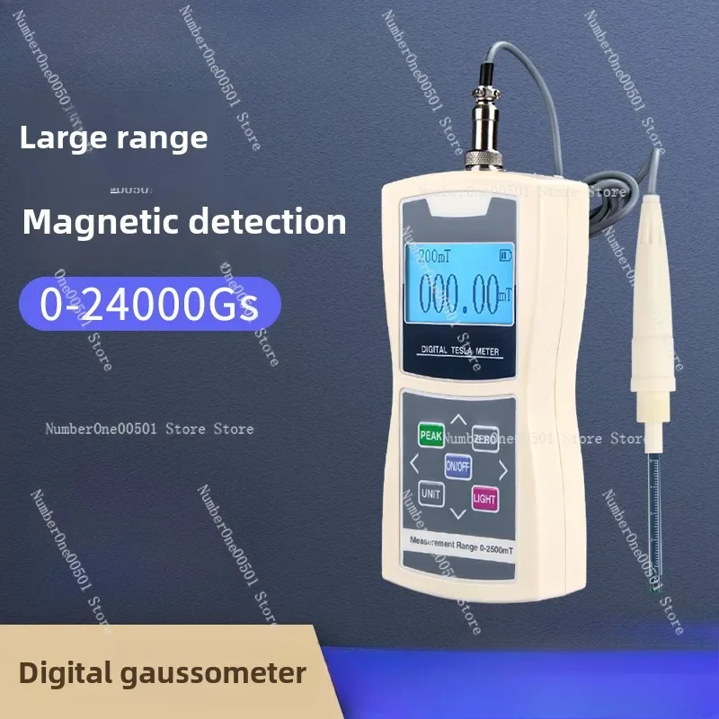 Gaussian Meter Handheld Digital Tesla Meter Magnetic Field Tester Magnetic Strength Tester Strong Probe