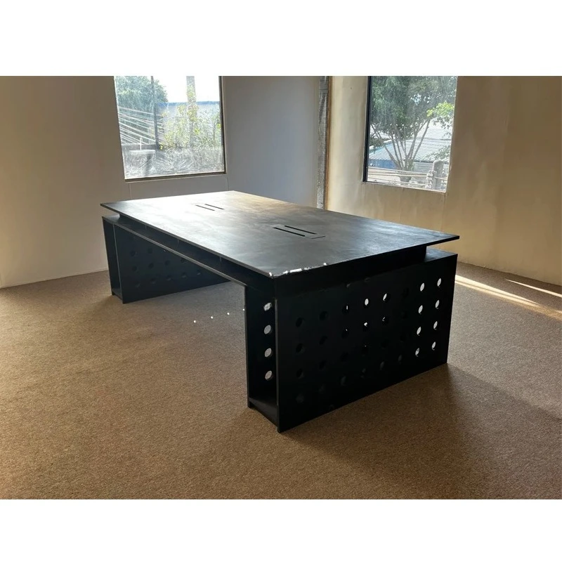 

Black chair series aluminum profile ocean board conference table large class table simple modern office negotiation table