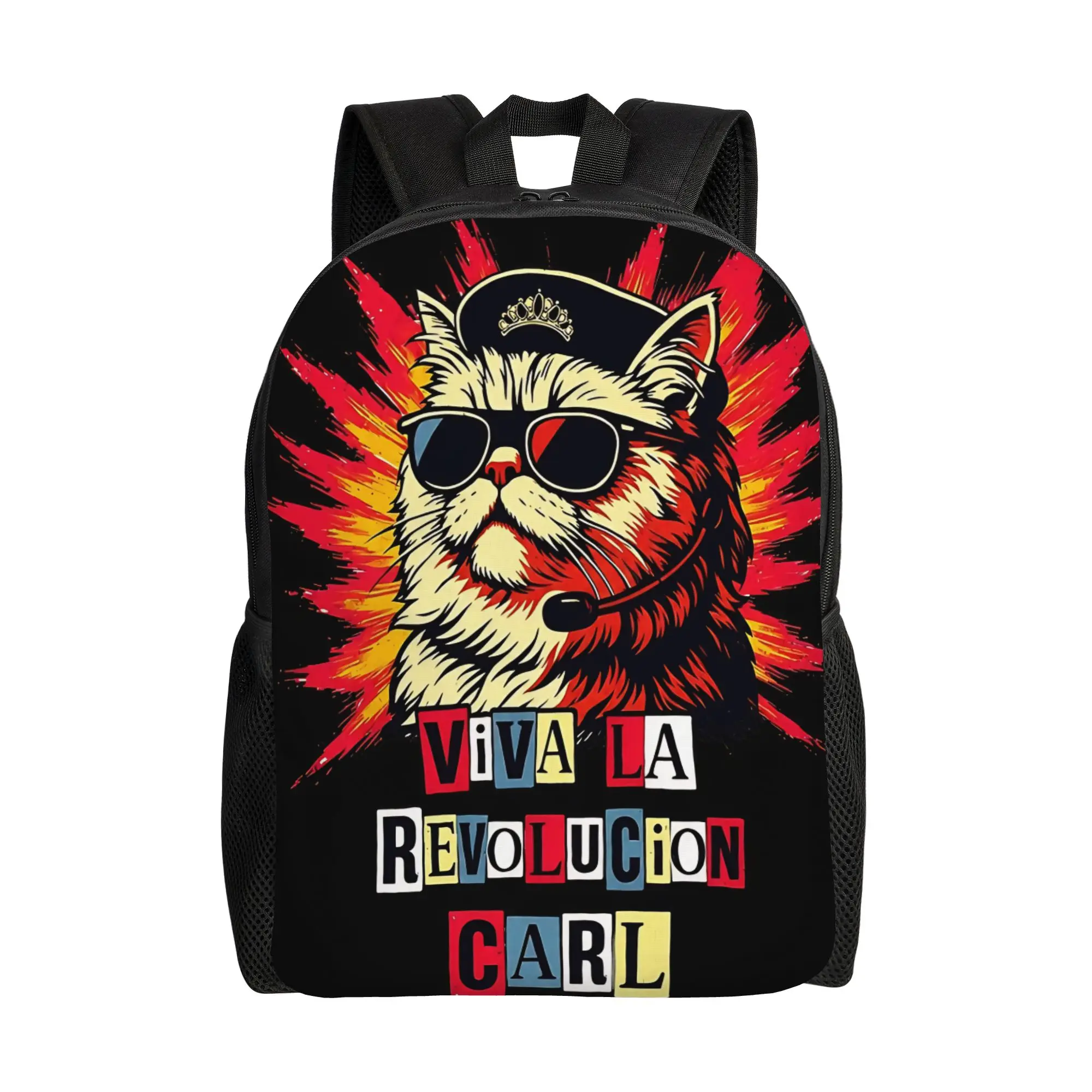 Viva La Revolucion Carl Backpack Unisex  Lightweight Backpacks Polyester Novelty School Bags University Designer Rucksack