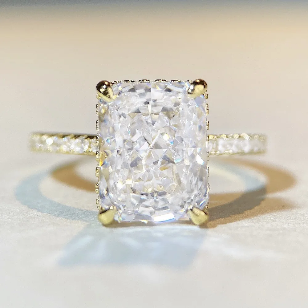 

VANA Tarnish Free 8A Cubic Zirconia Ring Eternity Band Engagement Wedding Promise Rings Jewelry Women S925 Sterling Silver Rings