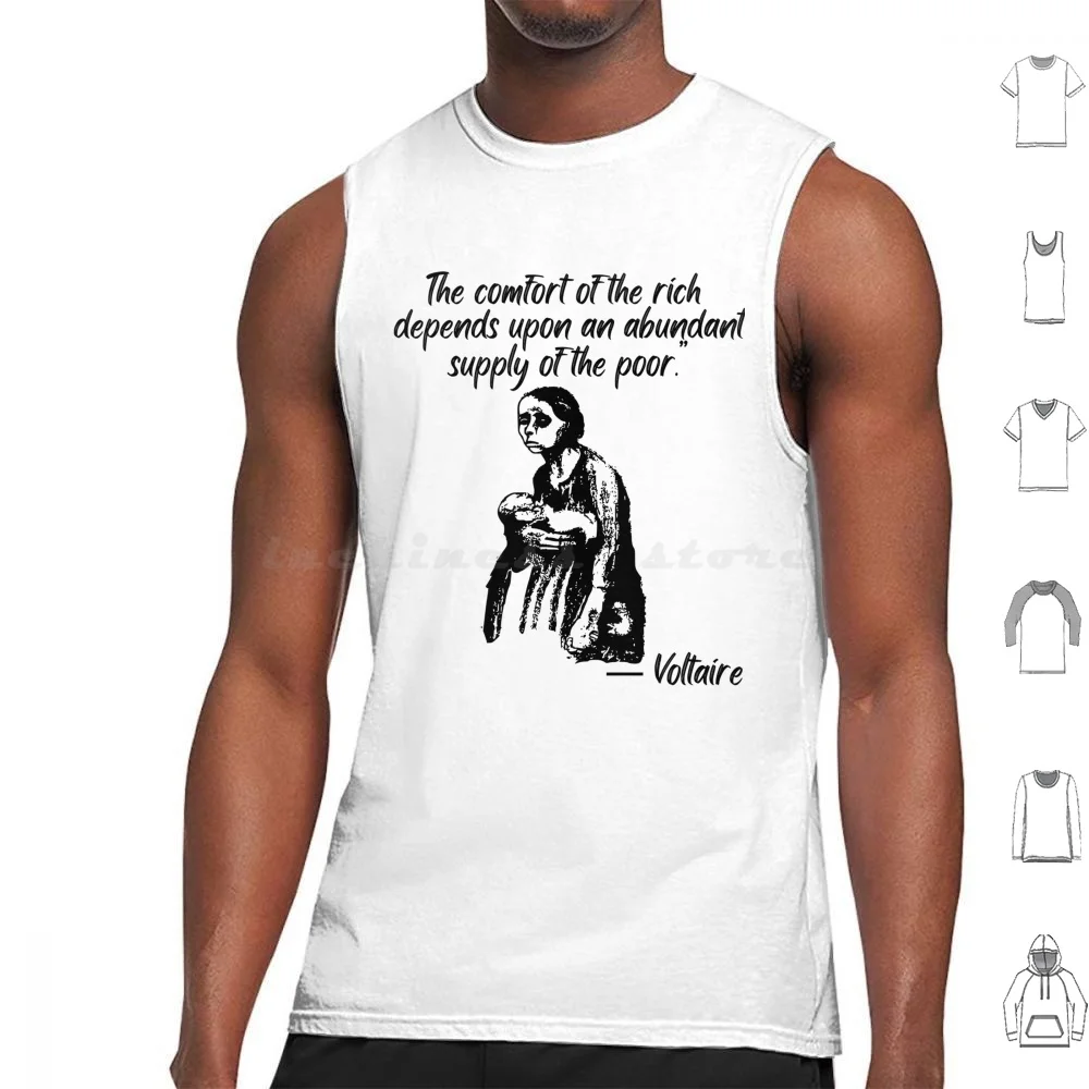 The Comfort Of The Rich Depends Upon An Abundant Supply Of The Poor. Tank Tops Print Cotton Anti Capitalist Socialism