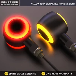 SPIRIT BEAST Motorcycle Turn Signal Light LED Electric Moto Light Turn Signals 12V Highlight Daytime Running Lights Waterproof