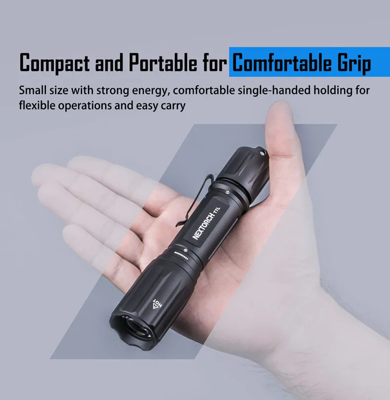 NEXTORCH T7L 1100m Long Distance Laser LED Flashlight Aluminum Rechargeable Waterproof & Shockproof Tactical Torch